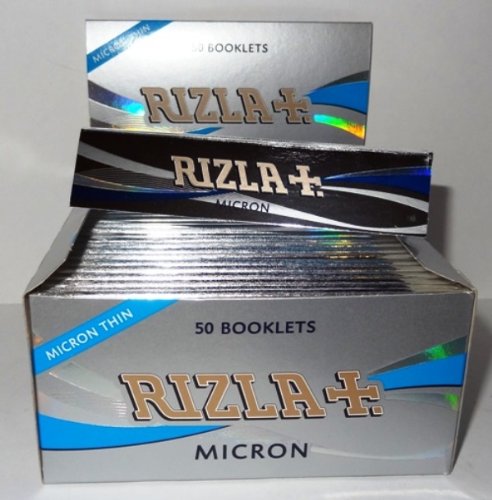 Papier à rouler RIZLA Micron King Size Slim (microns) fin feuilles à rouler smoking – 20 carnets par Trendz