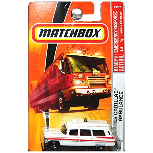 Matchbox Emergency Response 1963 Cadillac Ambulance White Gene Mercy Hospital