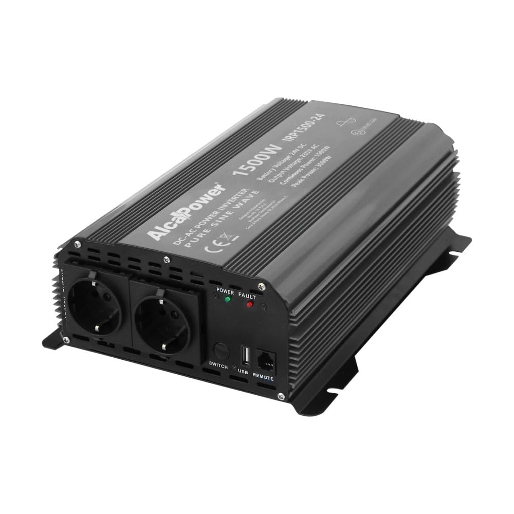 ALCAPOWER 924215: IRP1500-24 Inverter Sinus. Pura 1500W Inp. 24V DC Out 230V AC