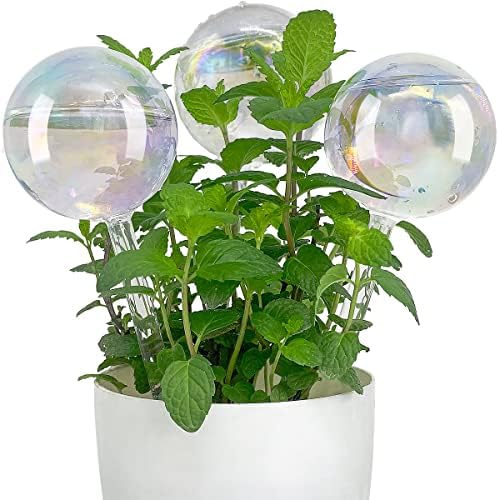 E-feilai Glass Watering Globes, Colorful Self Watering Spikes, Plant Watering Stake, Plant Waterer, Large Watering Bulbs for Indoor Plants (2 Pcs)