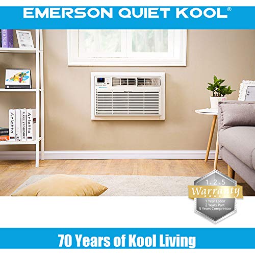 Emerson Quiet Kool 12,000 Btu 230V Smart Through-The-Wall Air Conditioner With 10,600 Btu Supplemental Heating, For Rooms Up To 550 Sq. Ft. #TOP7
