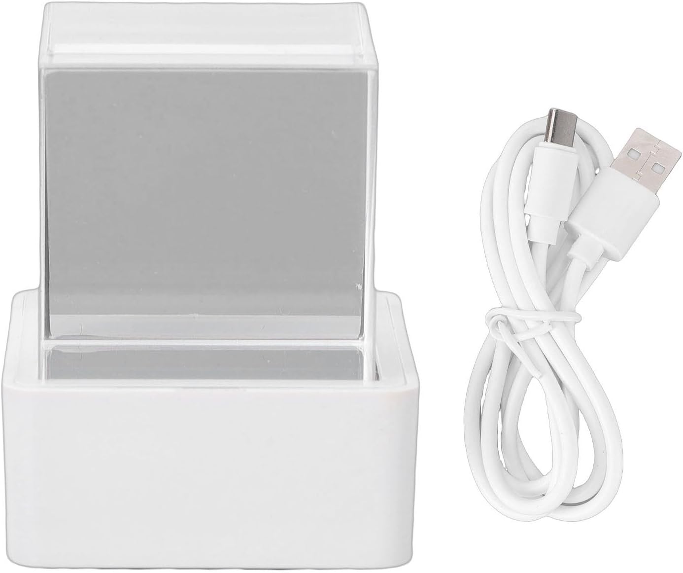 Eujgoov Immersive 3D Display Hologram Cube LED Holographic 3D Photo Display Smart Weather Digital Clock GIF Animations Electronic Image Album Player