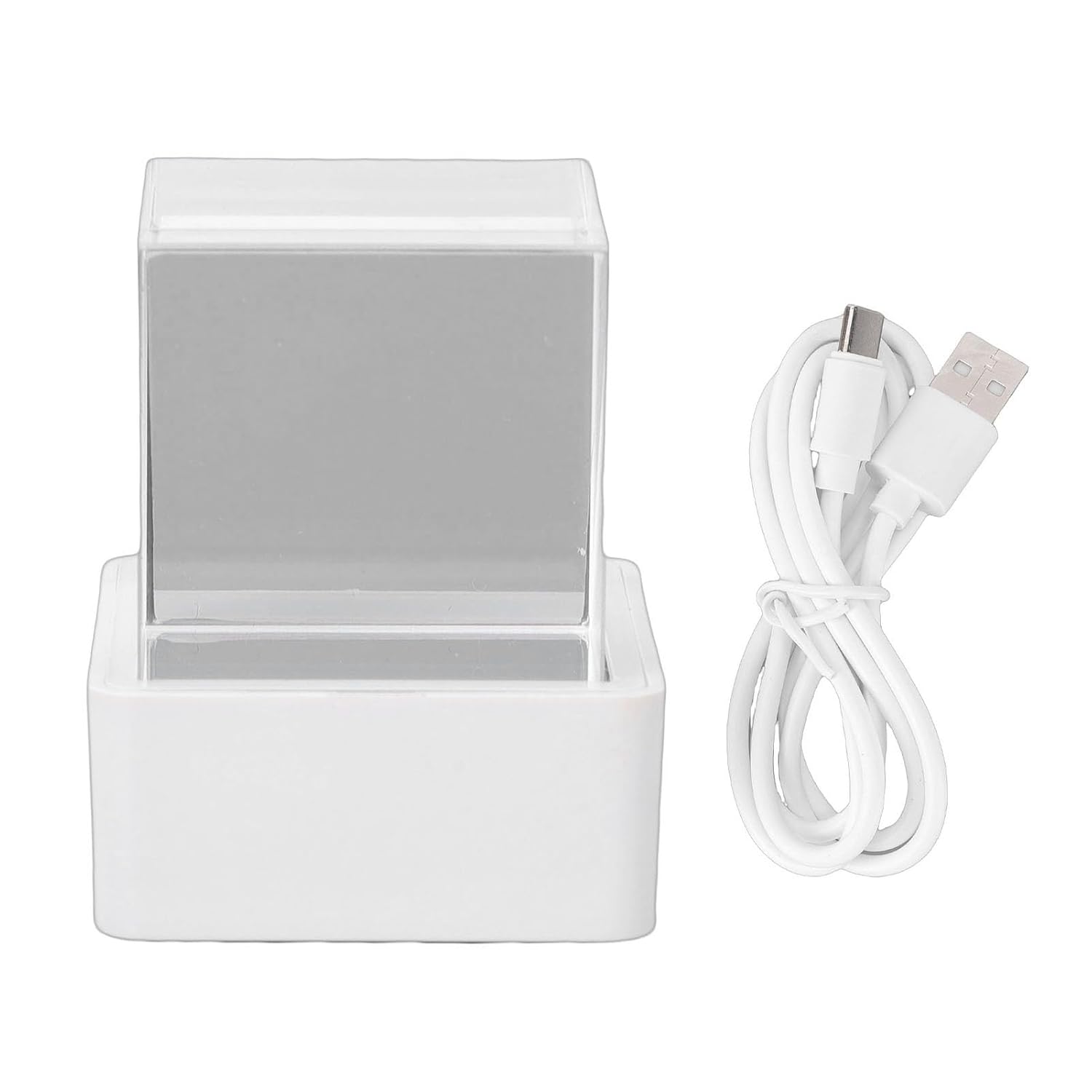 Yoidesu LED HolographicPhoto Display, Smart Weather Station and Digital Clock with GIF Animations and Electronic Image Album Player, Creative Gift for Desktop Car Decor