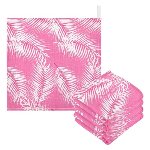 Kigai White Feathers Baby Washcloths,3pcs Ultra Soft Absorbent Towel,Newborn Bath Face Towel, Natural Reusable Baby Wipes for Sensitive Skin, Baby Registry as Shower