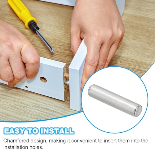 PATIKIL 50 Stück 304 Edelstahlstifte Zylinderstifte 3 x 12 mm, Passstifte Dübelstift Regalstifte Metallstifte Unterstützen Hardware für Metallgeräte Möbelinstallation Positionierung