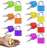 acdokuk Toolbo Lot de 7 petits cadenas en métal coloré avec clés pour bagages, sac à dos, casier de gym, armoire de classement
