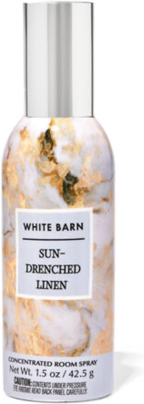 White Barn - Bath and Body Works - 2 Concentrated Room Spray and Strawberry Soap Cake (Sun-Drenched Linen)