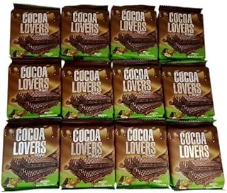 بسكويت -ويفر -كوكولايفرز-ويفرز محشو بكريمة الكاكاو بطعم البندق عبوه مكونه من-12باكوو