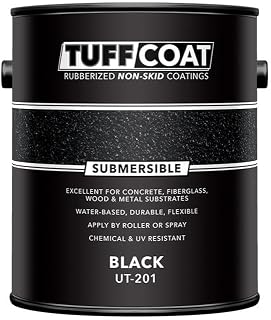 Tuff Coat UT-201 Black - 1 Gallon: Submersible, Water-Based, Rubberized Non-Skid Coating