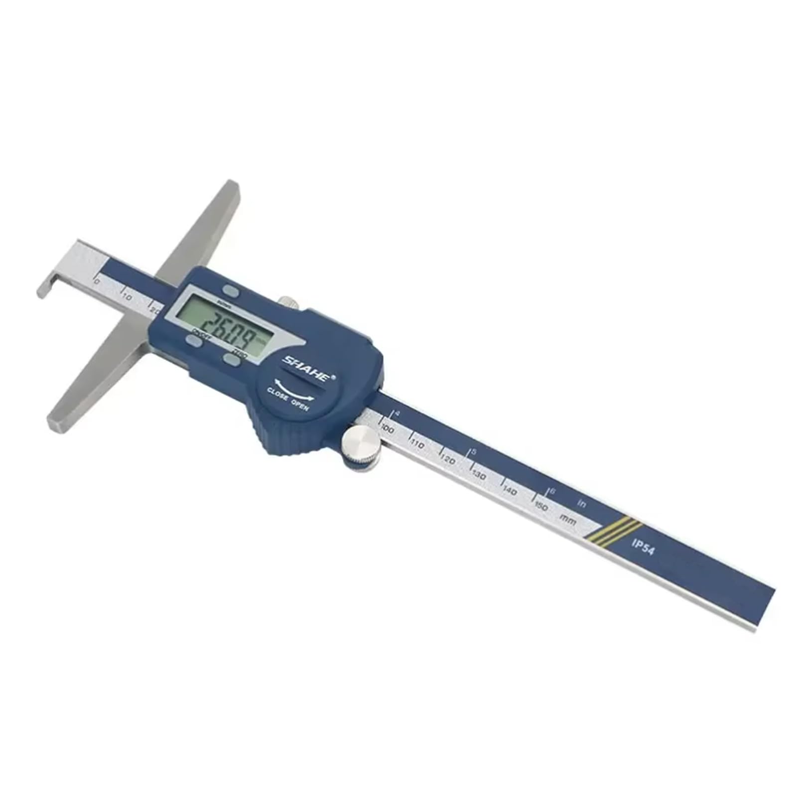 Digital Tiefenmessschieber 150 mm mit Haken, Elektronischer Messschieber mit Einzelhaken, Digitaler Tiefenmessschieber, Tiefen Messwerkzeug (0-150 mm)