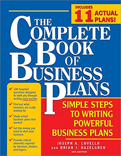 The Complete Book Of Business Plans: Simple Steps To Writing Powerful Business Plans #TOP18