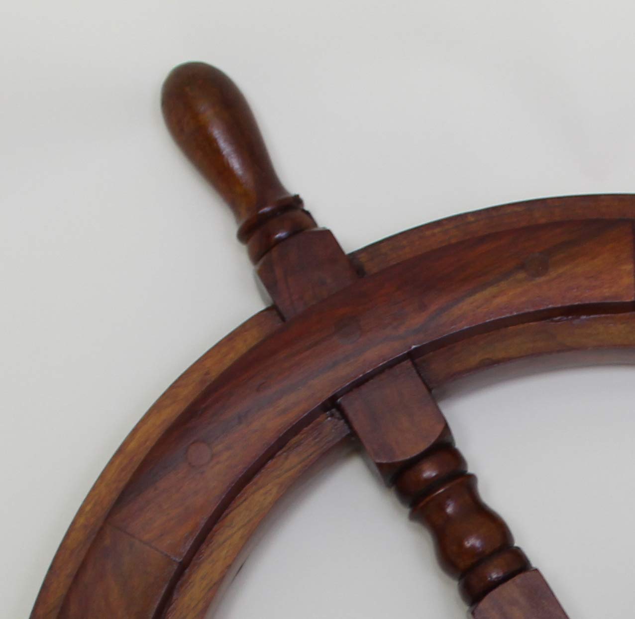 Timone marittimo per nave in legno con mozzo in ottone, diametro 30 cm