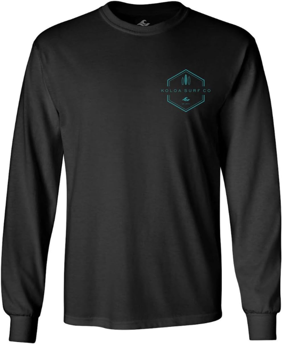 Joe's USA Koloa Long Sleeve Thruster Logo Heavy Cotton T-Shirts. Regular, Big & Tall - Image 2