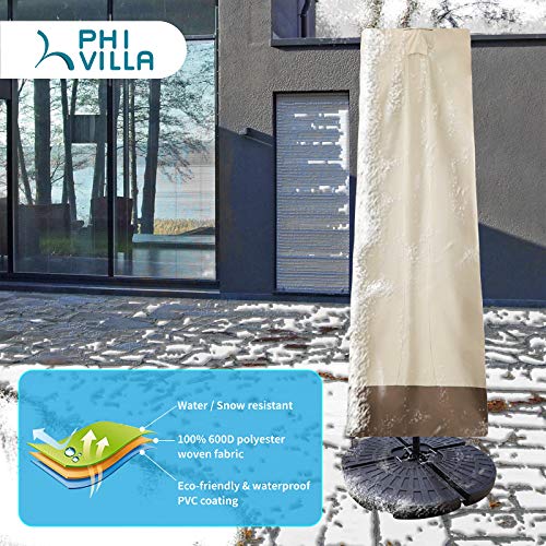 Phi Villa Patio Umbrella Covers For Outdoor, Large Waterproof 600D Oxford Heavy Duty Fabric Umbrella Canopy Covers For 9-13 Feet Outdoor Offset Umbrellas, (Frame Covers) #TOP5