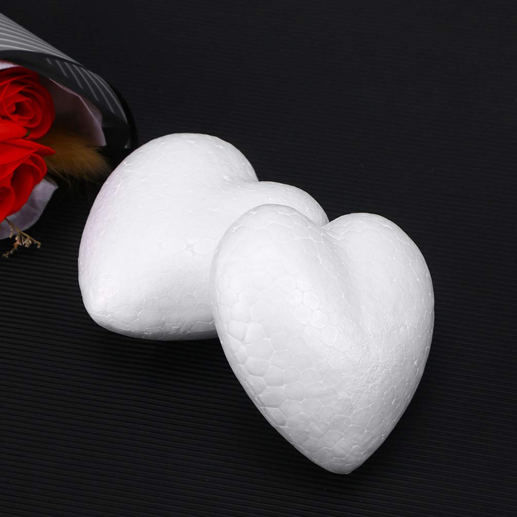 ABOOFAN Craft Foam Heart Half Polystyrene Ball Modelling Mould White DIY Foam Mold for Arranging Christmas Tree Hanging Decorations 30cm