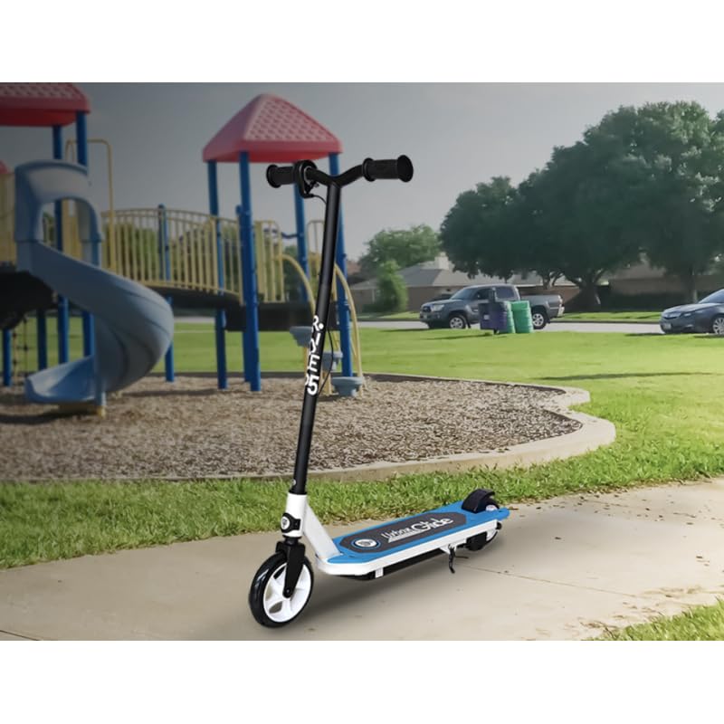 UrbanGlide Trottinette Électrique Enfant Ride 55 Flash Bleu – Moteur 30W - 10 km/h - Autonomie Jusqu'a 40 Min - 3-8 Ans