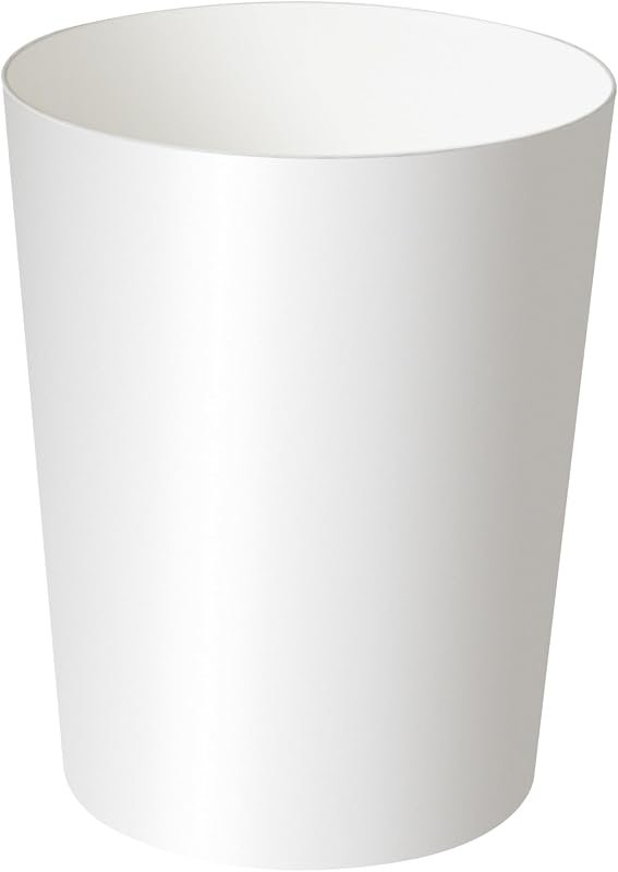 Soddeph 2.5 Gallon Trash Can,Plastic Garbage Recycling Bin,Waste Trash Bin,Round Container Bin Wastebasket forOffice,Home,Bathroom,Kitchen (White, 1 Pack)