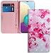 Produktbild COTDINFOR Nokia 2.2 Hülle 3D-Effekt Painted cool Schutzhülle Flip Bookcase Handy Tasche Schale mit Magnet Standfunktion Etui für Nokia 2.22019 Pink Peach Flower BX.