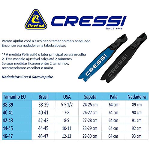 Nadadeira de Mergulho Cressi Gara Modular Impulse Metal - 42-43