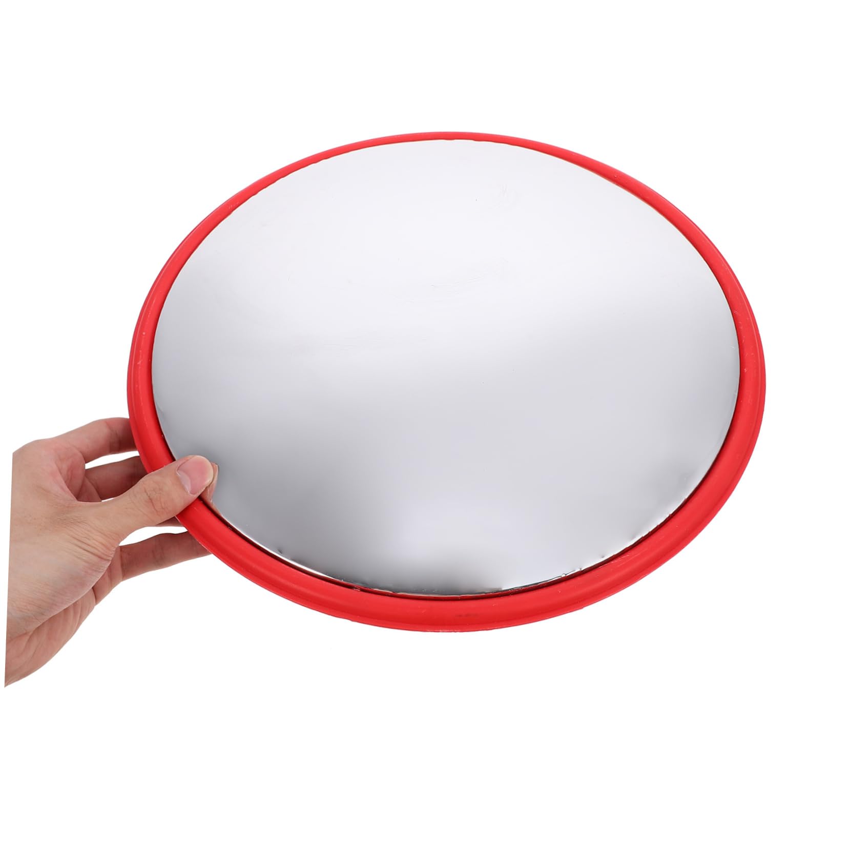 Specchio di Sicurezza Grandangolare 30cm Rosso per Garage e Outdoor | Abs Pc, Visione ad Alta Definizione, Accessori per Installazione e Istruzioni Incluse