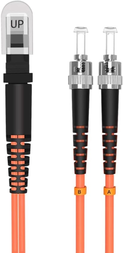 MTRJ Female to ST Fiber Patch Cable Multimode Duplex - 15m (49ft) MTRJ-ST 50/125um OM2 MM LSZH Optic Jumper Cord Orange