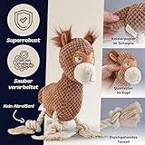 Napfgeflüster® - Alpaka Bruno - Plüschhundespielzeug, süßes quietschendes Hundespielzeug mit Crinkle-Papier, Tau Hundekauspielzeug für kleine, mittlere, große Hunde