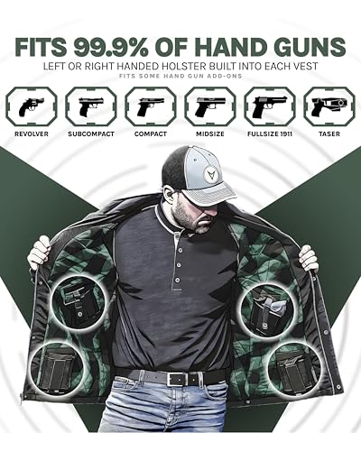 Venado Concealed Carry Vest for Men - Heavy Duty Canvas - Conceal Carry Pockets4