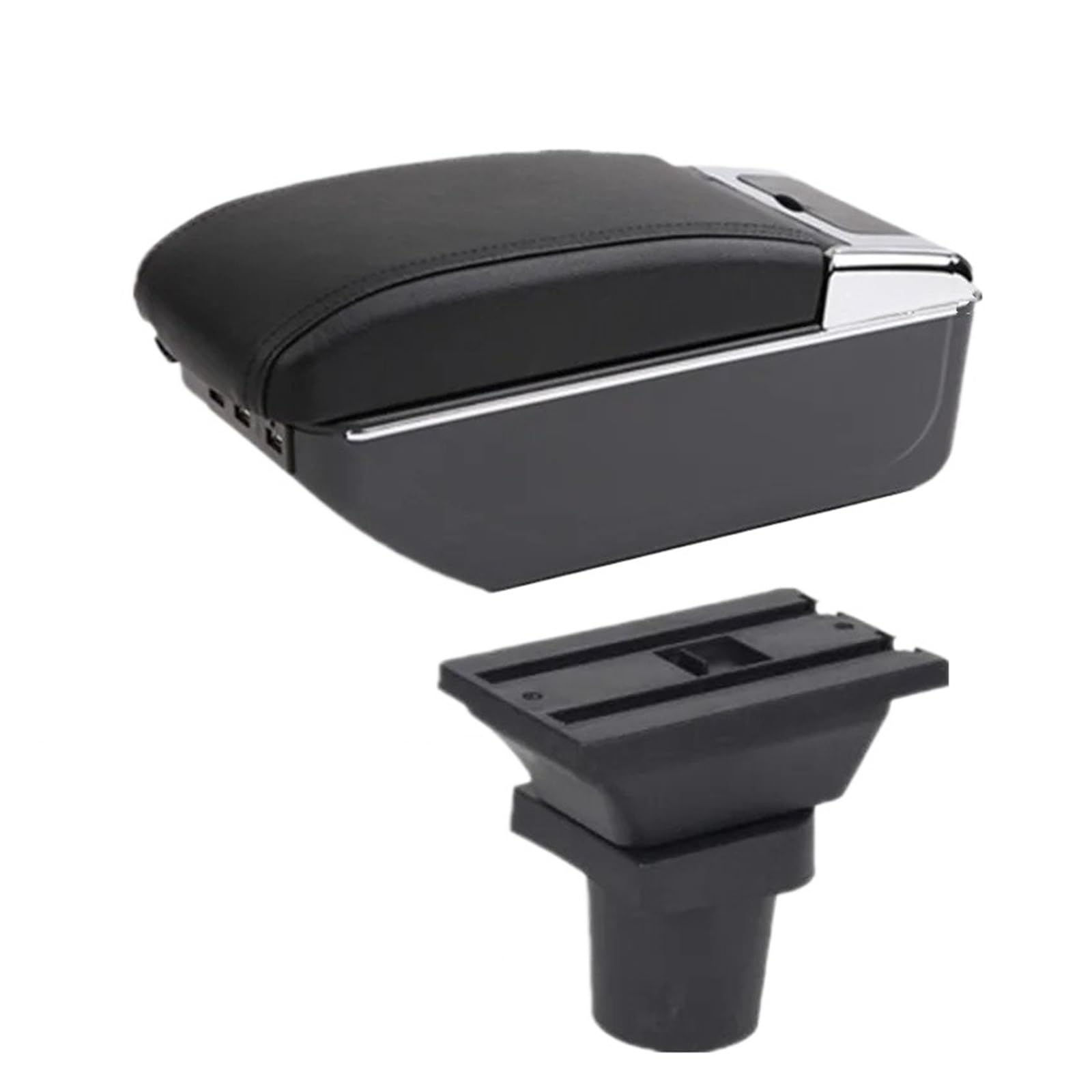 UMDJJU For Toyota For Prius C For Aqua Armrest Storage Box Interior Dedicated Retrofit Parts Car Accessories Car Centre Console Armrest Box(C2 black line 7USB)