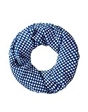 loop schal blau mit punkten 100.00 cm x 180.00 cm, Loop-Schal, ein edles Geschenk für Geburtstag, Hochzeitstag, Weihnachten oder einfach so