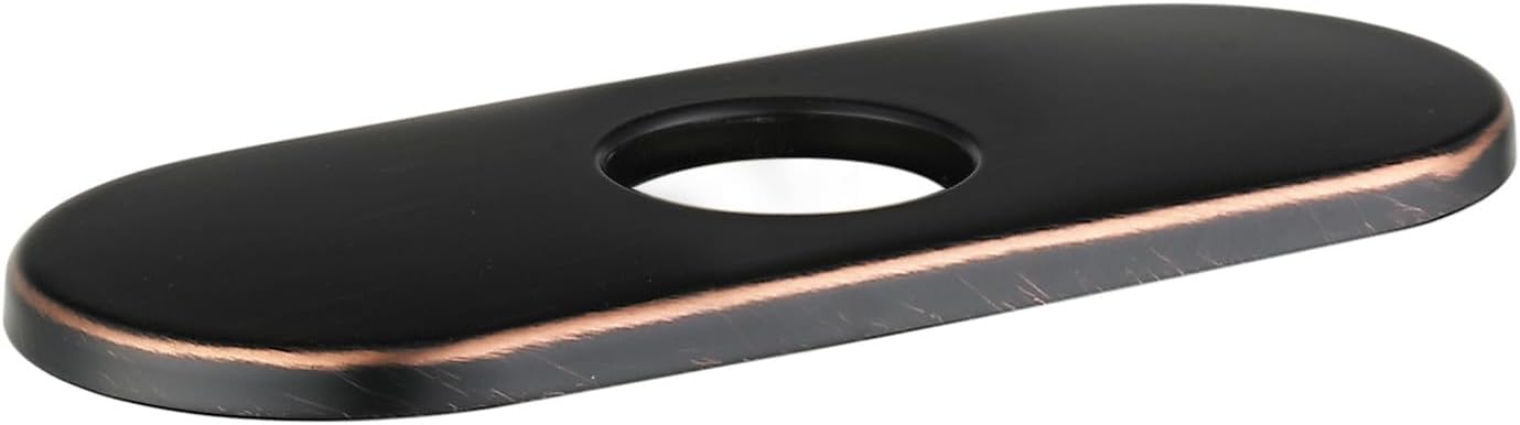 hansgrohe Base Plate for Traditional Single-Hole Faucets, 6" Upgrade 7-inch Classic Base Plate for Bathtub Faucet in Rubbed Bronze, 14018921