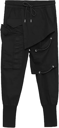 Miniatura 2 de MOKEWEN Jogger Cargo Techwear Streetwear - Pantalones harén casuales con bolsillo para hombre