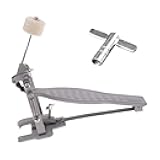 Generic Kick Drum Pedal for Single Bass Drums, Portable Practice Tool for Beginners, Argent