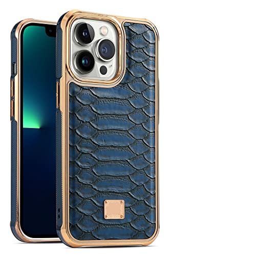 Coque iPhone 13 serpent antichoc fini les bris d'écran bleu saphir 3D