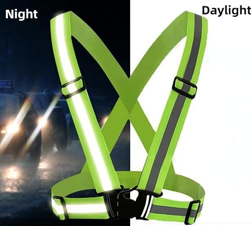 Miniatura 2 de DLTWXY Chaleco reflectante para correr, cinturón de seguridad ajustable, chaleco de seguridad para correr al aire libre, montar en motocicleta,