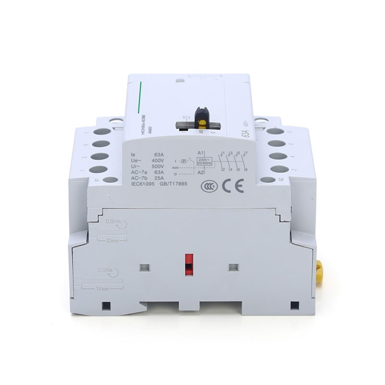 Stycznik modułowy 40 A 100 A 4P 63 A 4 NO NC 2 NO 220 V 110 24 automatyczna szyna domowa typ szyny DIN ICT 50/60 Hz (4P 40A 4NO AC230V)