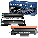 Skydo Cartouche de toner TN-2510XL DR2510 Compatible avec les toner Brother TN2510 TN-2510 TN2510XL TN-2510XL (non d'origine). Contenu de l'emballage pour le toner Brother TN2510 : 1 cartouche de toner TN-2510XL noir et 1 tambour DR-2510.
