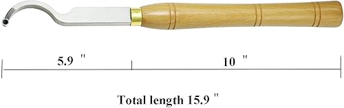 Miniatura 4 de Juego de 4 herramientas de torno de madera con punta de carburo más áspera y hueca con inserciones de carburo correspondientes con puntas, 16