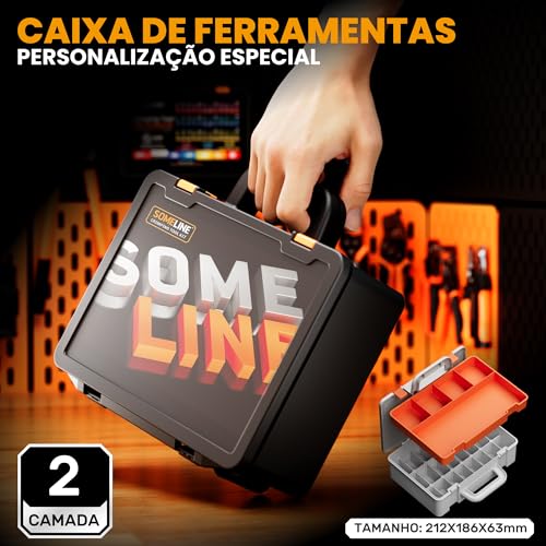 Ferramenta de crimpagem de virola SOMELINE, alicate de catraca para AWG23-7 com terminais de virola