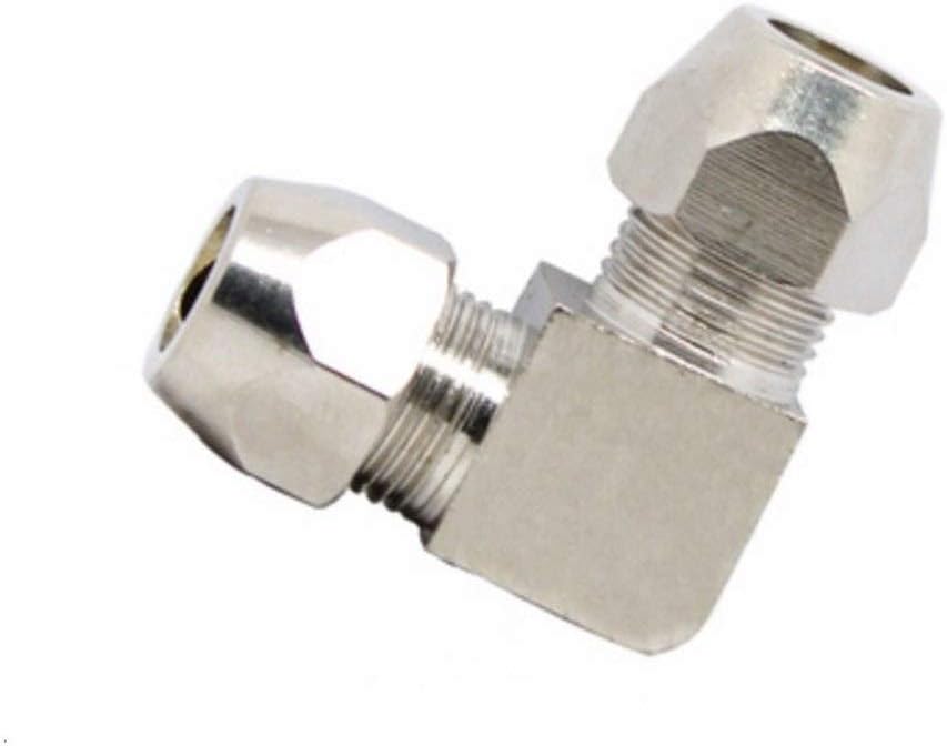 Pipe connector 20pcs Pneumatic Oil Pipe Fitting 4 6 8 10 12 14 16mm Pipe OD Elbow 90 Degrees Brass Compression Tube Pipe Fittings Connector (Size : OD tube 14mm)