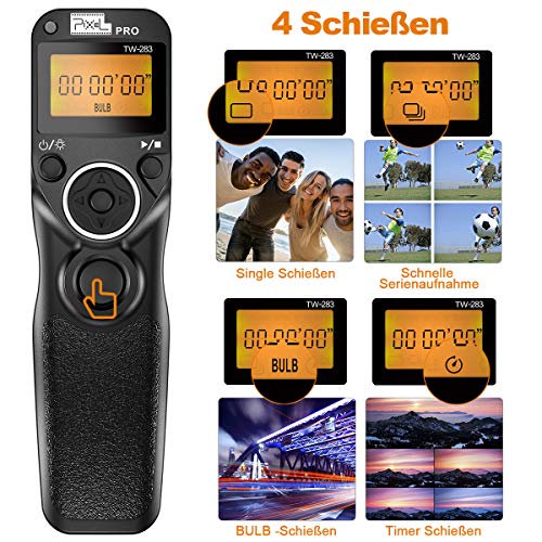 Pixel Tw-283/N3 Lcd Wireless Shutter Release Timer Remote Control For Canon 7D Series, 5D Series, 50D, 40D, 30D, 10D #TOP3