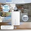 Deumidificatore da 2,7L per la casa, deumidificatore elettrico per la camera da letto, silenzioso e con comandi touch, deumidificatore per il bagno(bianco1100 ml/24 h)