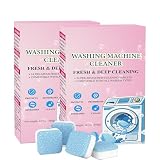 Tezii Simax 48-Pack Washing Machine Cleaner Tablets for the Front Load and Top Load Compatible Descaler Pods for Laundry Tub, Drum and Gasket Septic Safe, Fresh Scent