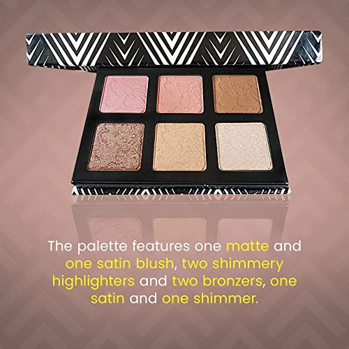 Ccolor Cosmetics - Natural Glow Face Palette, Make Up Set Highlighter Palette & Blush Palette, Bronzer Palette Contour Kit With Shimmer & Glow Shades For Dewy Look, Paraben-Free Make Up Kits #TOP5