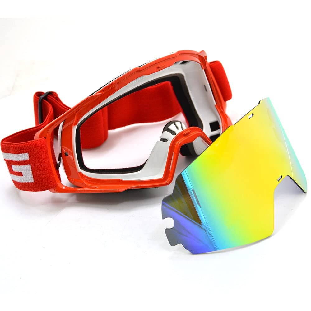 Occhiali da motocross Occhiali Antivento Per Casco ATV DH MTB Dirt Bike Occhiali da moto (Colore: Modello 2)