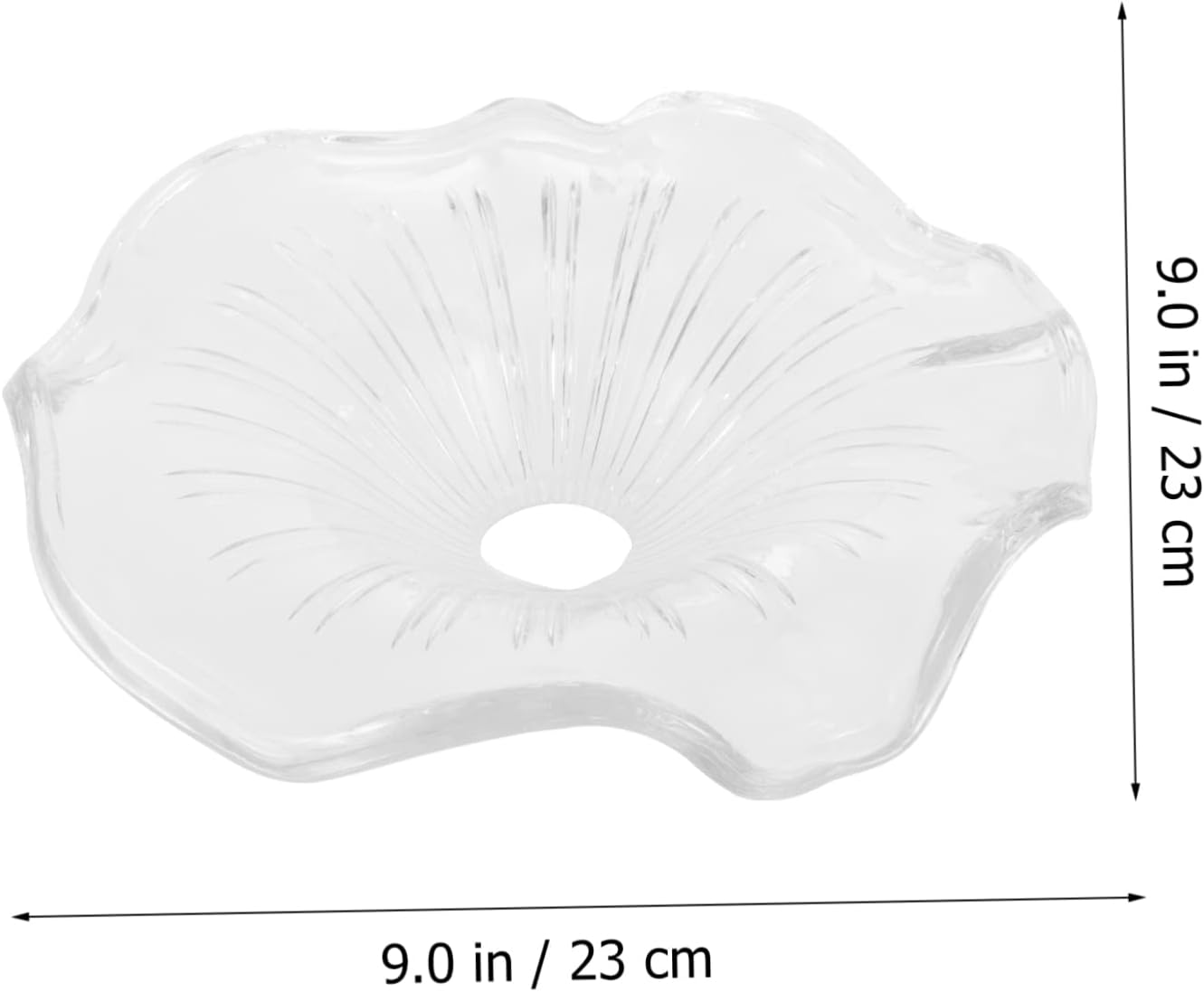 Gadpiparty Clear Glass Lamp Shade Elegant Flower Design for Pendant Ceiling and Hanging Fixtures Easy to Install Decorative Cover for Living Room Bedroom and Kitchen Lighting