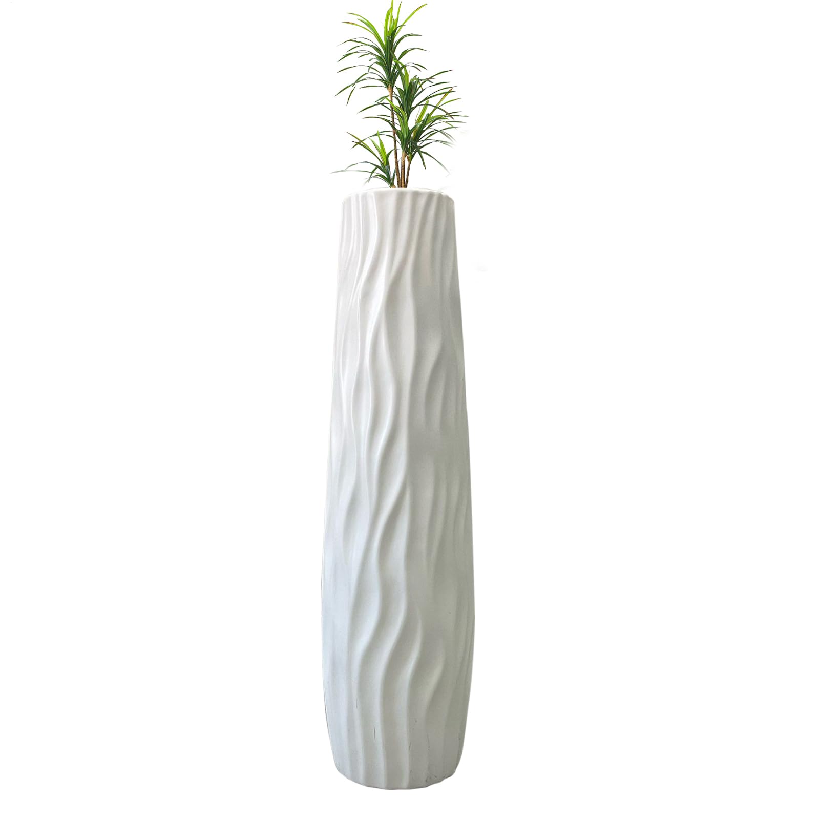 Vase décoratif de sol moderne 58 cm grand format stable pour pampa