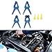 Fluid Line Stopper 7pcs Auto Fluid Stop Clamp Set with 3 Plugs, Car Brake Line Fuel Rail Hose Clip A C Line and Banjo Fitting, Fuel Line Stopper for Brake Fuel Line