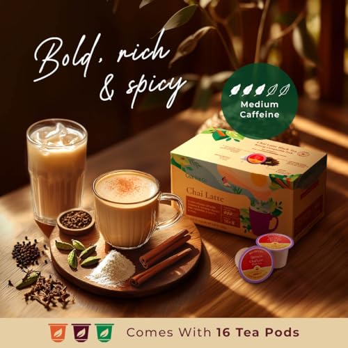 Image of Chai Latte Tea Pod (16 Count) - 100% Natural Caffeinated Black Tea