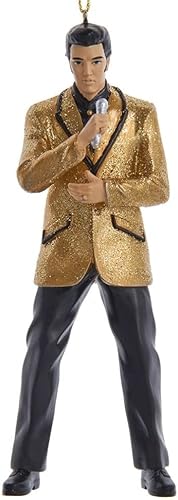 Adorno de chaqueta dorada de Elvis Presley