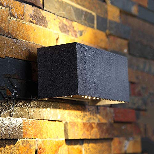 Applique murale LED extérieur noire en aluminium design étanche 3000K - 3